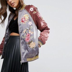Satin Bomber Jacket